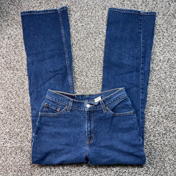 Vintage Levi's 517 Women's 26x31 Boot Cut Jeans Slim Fit Stretch Dark Wash 00s - Picture 2 of 10